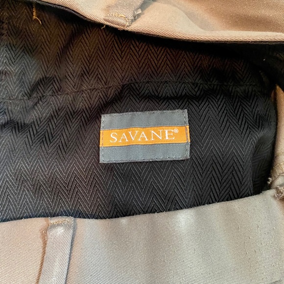 Savane Pants Mens Khaki Dress Slacks With Cuff Poshmark